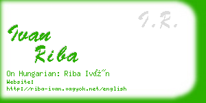 ivan riba business card